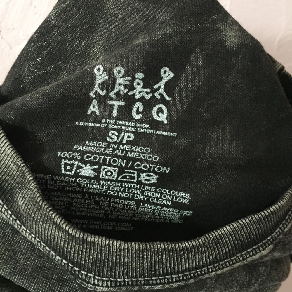 A Tribe Called Quest Merch Tee Shirt Gray Mineral Wash The Low End Theory Logo - Picture 7 of 7